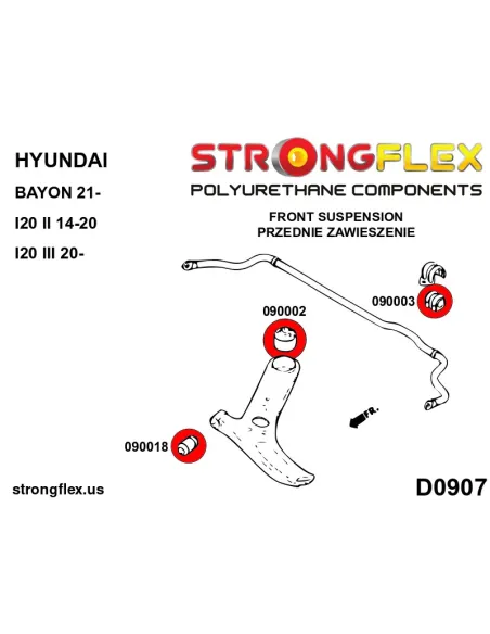 090018A: Front control arm – front bush SPORT