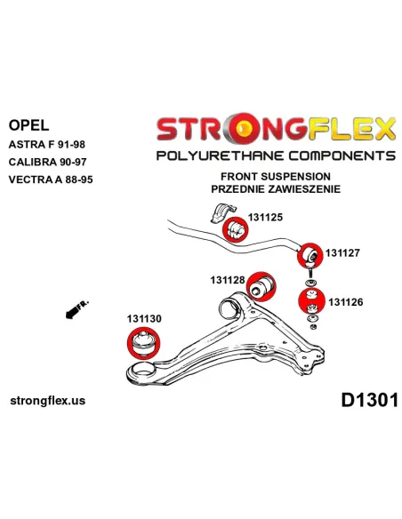 136238B: Front suspension bush kit
