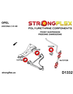 136240A: Front suspension bush kit SPORT 2