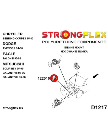 122016B: Front engine mount – lower