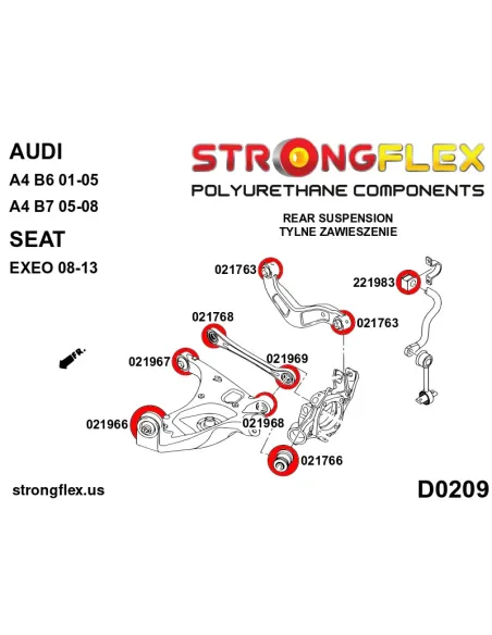 221983A: Rear anti roll bar bush SPORT