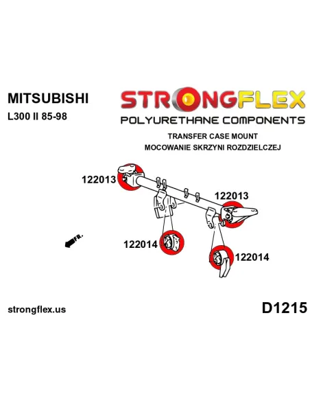 122013B: Transfer case mounting bush - upper