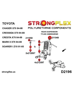 212097B: Rear anti roll bar link bush 2