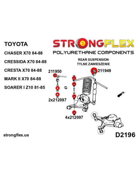 212097B: Rear anti roll bar link bush