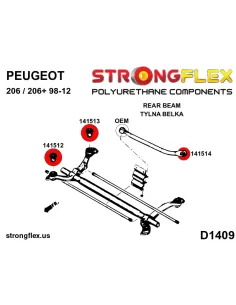 141514A: Rear rod bush SPORT 2