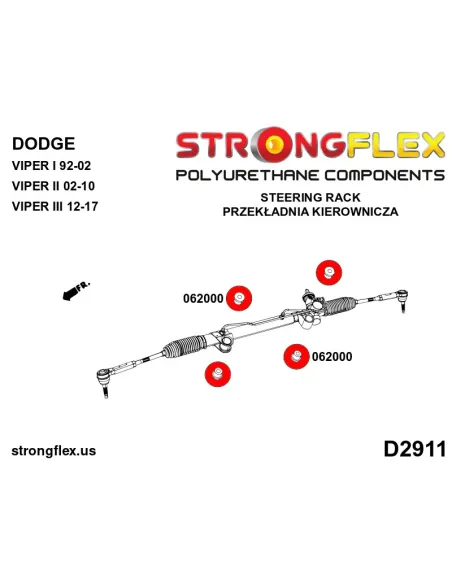 062000A: Steering rack bush SPORT