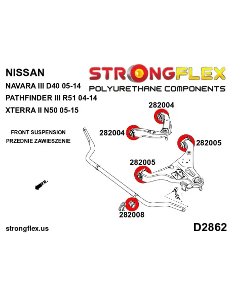 282004A: Front wishbone bush - upper SPORT