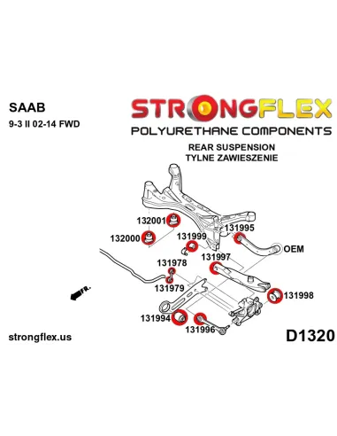 131999A: Rear stabilizer bush SPORT