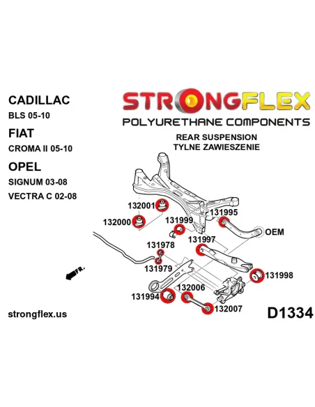 132000B: Rear subframe – front bush