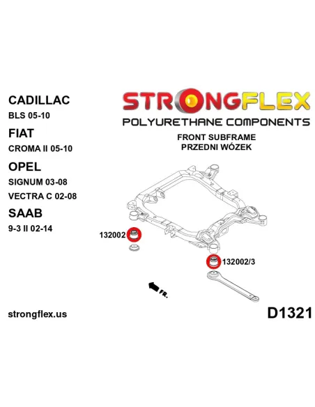 132003A: Front subframe - rear bush SPORT