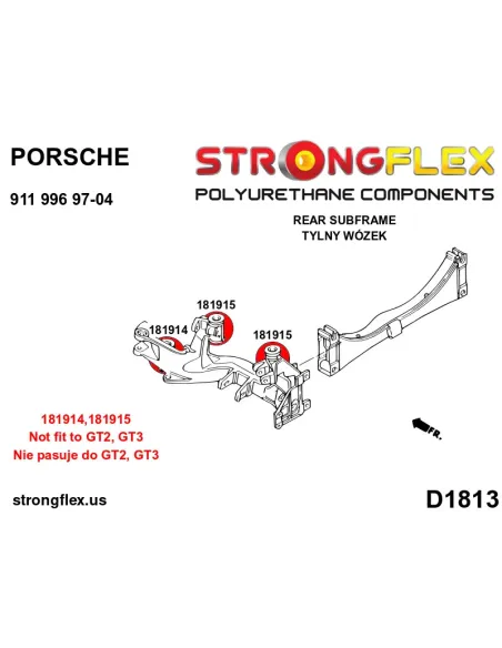 186104A: Rear subframe bush kit SPORT