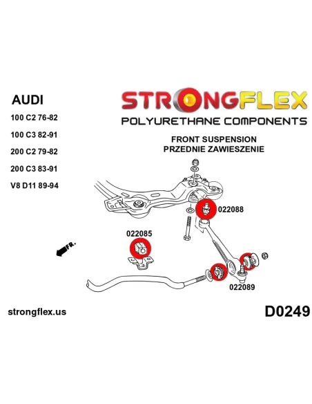 026294A: Front suspension bush kit SPORT