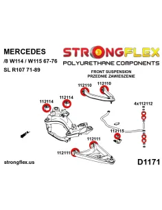 116309A: Front suspension bush kit SPORT 2
