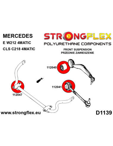 116272B: Front suspension bush kit