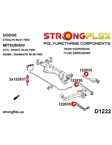 122037A: Rear stabilizer link bushing SPORT