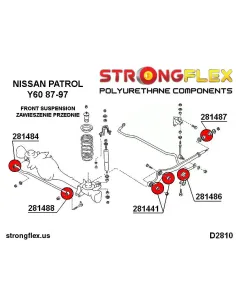 026214A: Rear subframe bush kit SPORT