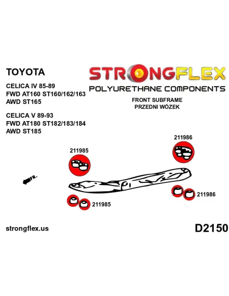 216302A: Full suspension bush kit SPORT