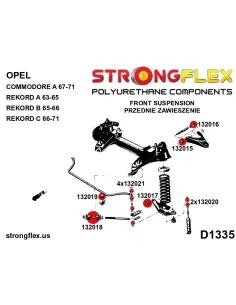 132020B: Front shock absorber mounting bush 2