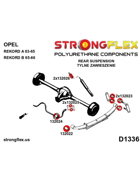132025B: Rear anti roll bar link bush
