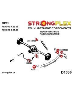 136248A: Rear suspension bush kit SPORT 2