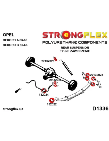 136248B: Rear suspension bush kit