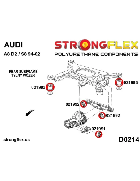 026295B: Full suspension polyurethane bush kit