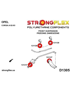 136252B: Front suspension bush kit 2