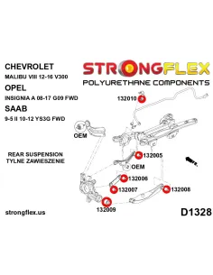 136254A: Rear suspension bush kit SPORT 2