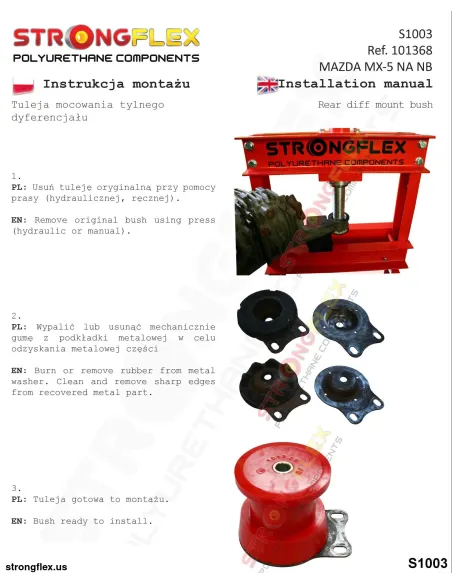 106128B: Full suspension polyurethane bush kit • STRONGFLEX.US