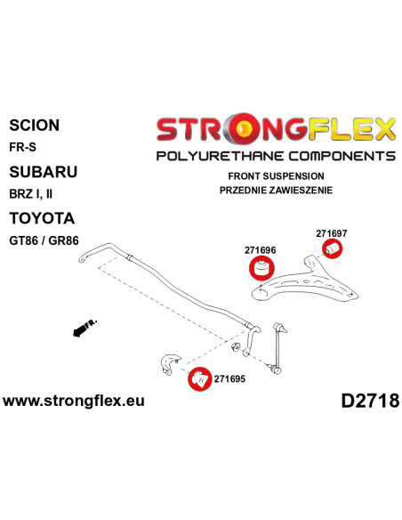 276194A: Full suspension bush kit SPORT