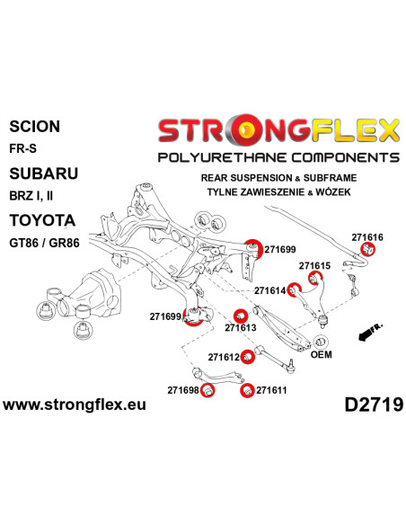 276194A: Full suspension bush kit SPORT
