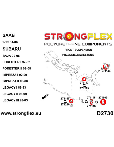 276146A: Full suspension bush kit SPORT