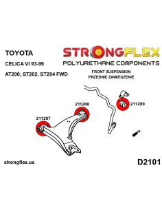 036119B: Rear beam mounting bushes kit