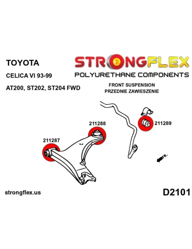 211288B: Front wishbone rear bush