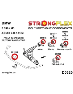 031516A: Front wishbone bush - centric 60mm SPORT 2