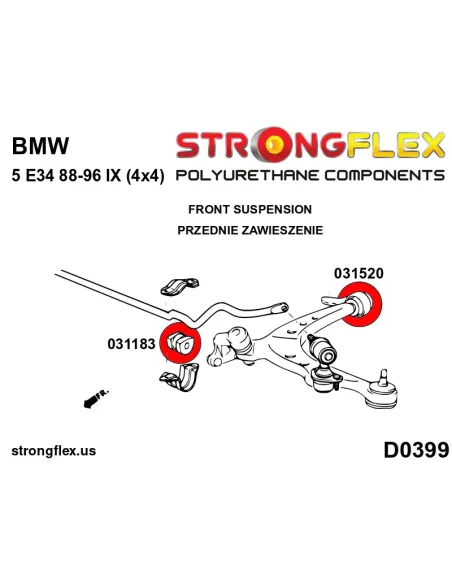 031520B: Front wishbone rear bush xi/xd/ix (4x4)
