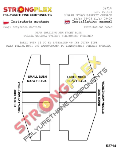 271523A: Rear trailing arm front bush SPORT