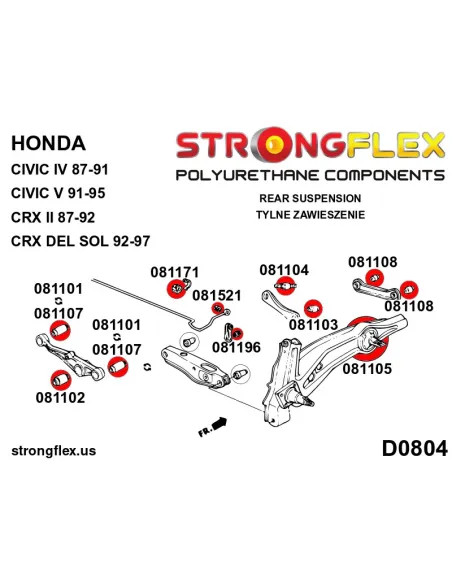 081521B: Rear anti roll bar link bush