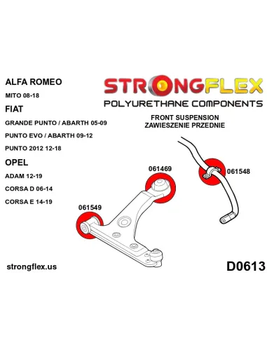 061469B: Front wishbone rear bush