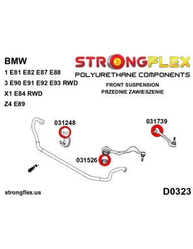 031248A: Front anti roll bar bush SPORT