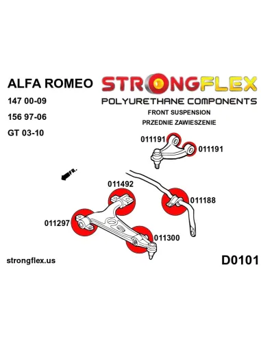 016079A: Full suspension bush kit SPORT