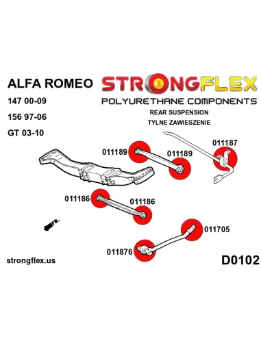 016079A: Full suspension bush kit SPORT