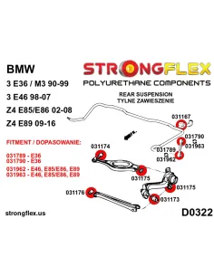 036046B: Rear suspension bush kit 2