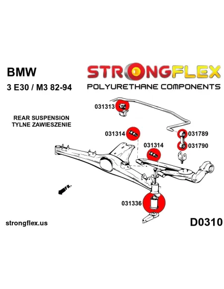 036103A: Full suspension bush kit SPORT