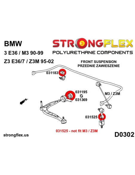 036108B: Full suspension bush kit 036108B: Full suspension bush kit