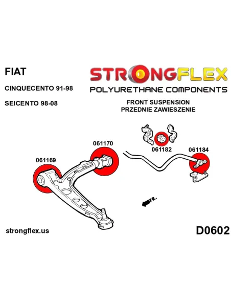 066048A: Front suspension bush kit SPORT
