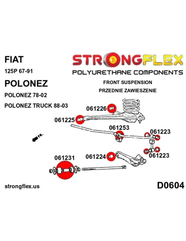 066062B: Front suspension bush kit