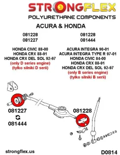 086058B: Shift lever stabilizer and extension mounting bush kit 2