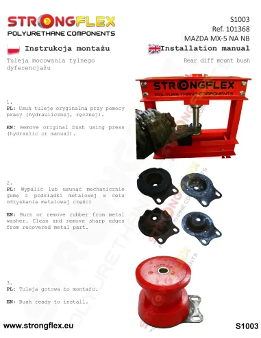 106128A: Full suspension polyurethane bush kit SPORT