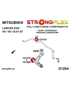 126144A: Full suspension bush kit SPORT 2
